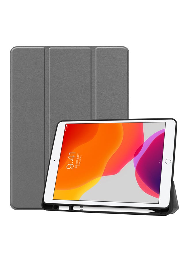 Custer Texture Horizontal Flip Smart TPU Leather Case With Sleep/Wake-up Function/Three-folding Holder And Pen Slot For Apple iPad 10.2 Grey Custer Texture Horizontal Flip Smart TPU Leather Case With Sleep/Wake-up Function/Three-folding Holder And Pen Slot For Apple iPad 10.2 Grey